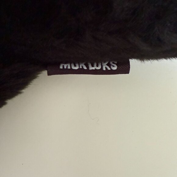 Muk Luks Womens Black Faux Fur Plush Slide Slippers Size 10 Rubber Non-Slip Sole - Picture 3 of 6